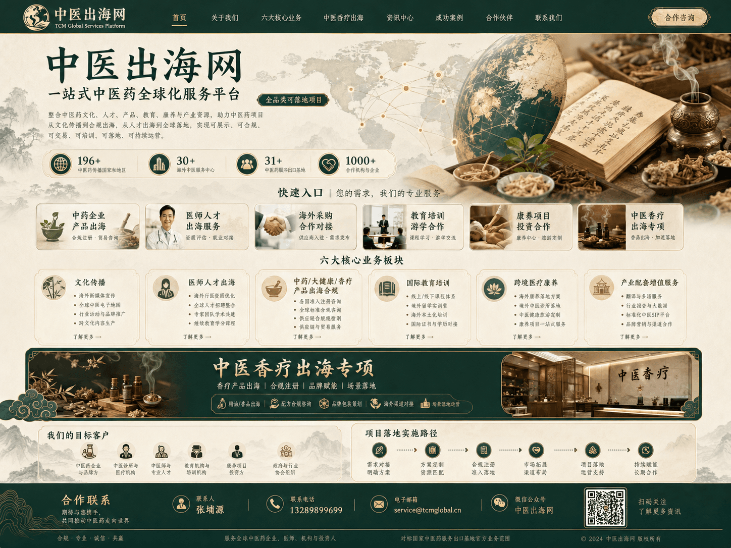 中医出海网一站式中医药全球化服务平台首页
